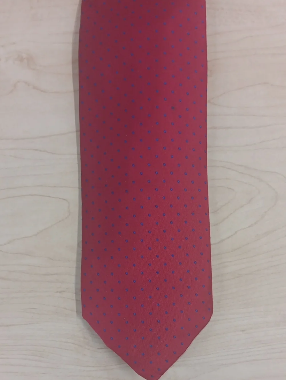 Robert Talbott Red Tie with Small Blue Dot Pattern